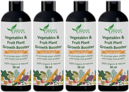 Zeenny Flora Pack Of 4, Plant Boost Liquid Organic Fertilizer, For Fruit & Vegetable Plants Fertilizer