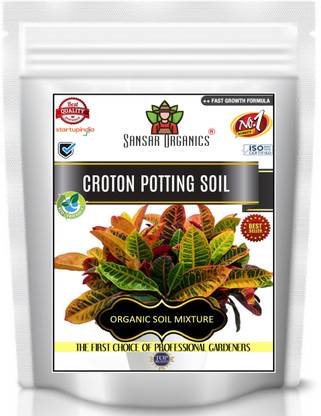 Sansar Organics Croton Potting Soil, Essential Organic Soil Mixture for Croton Plants Potting Mixture