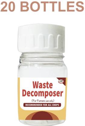 Farmer Friend NCOF Waste Decomposer 20 Bottles Organic Bio Waste for Agriculture,Gardening Potting Mixture