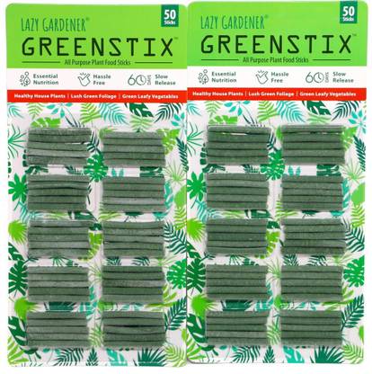 lazy gardener GreenStix: All Purpose Plant Fertilizer for Pot Plants- Pack of 2 Fertilizer Potting Mixture