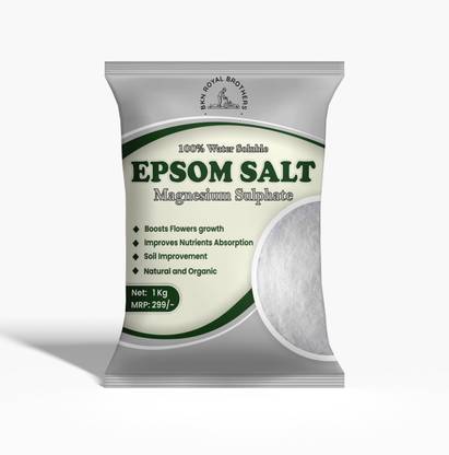 Bkn Royal Brother Epsom salt fertilizer | 1kg | Magnesium Sulphate | 100% Water soluble fertilizer Fertilizer