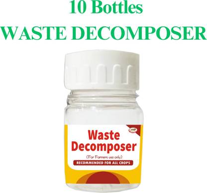 agri Waste Decomposer (Pack of 10) NCOF Certified Waste Decomposer Organic Bottles Manure