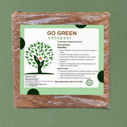 GoGreenn Cocopeat Potting Mixture, Manure