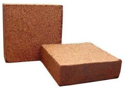 GROWEASY Cocopeat Block 2 Kg For Gardening & Kitchen Garden | 10 Kg Expand Capacity Potting Mixture