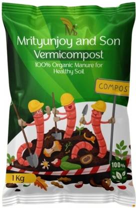 Mrityunjoy and Son 100% Pure Organic Vermicompost for Plants Fertilizer