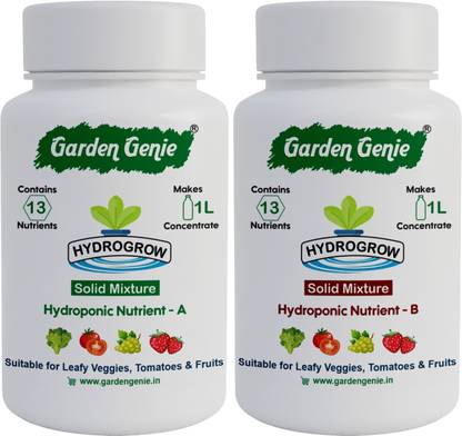 Garden Genie Hydroponic Nutrients A & B | Makes 200 Liters Solution Fertilizer