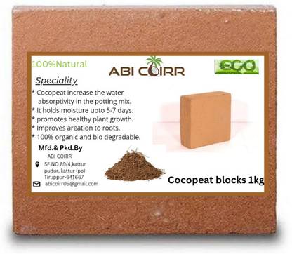 ABI COIRR Cocopeat Blocks Coco Pith Blocks Low ec Coir Pith Block Potting Mixture, Manure