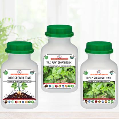 Erwon Tulsi Plant Complete Growth Tonic Combo Pack. Manure