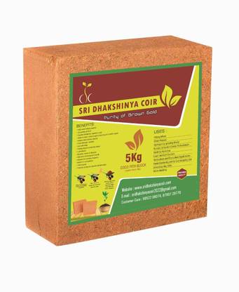 Sri Dhakshinya Coir Coco Peat | Export Quality | Expands Upto 70 to 75 litres of Powder Potting Mixture