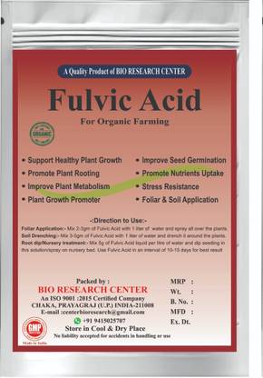 Bio Research Center Fulvic Acid, For Plant Growth Manure, Potting Mixture