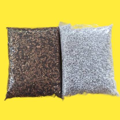 Plantsab Horticultural Perlite 200gm Natural Vermiculite 200gm Potting Mixture, Manure