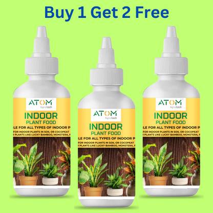 ATOM Agrotech 3Pc Combo of Indoor Plant Growth Special Supplement | For All Indoor Plants Fertilizer, Manure