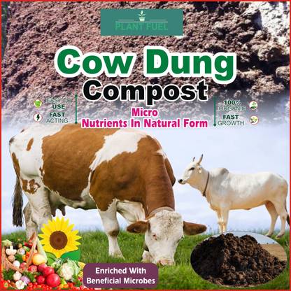 Plantfuel Cow dung compost Manure, Potting Mixture