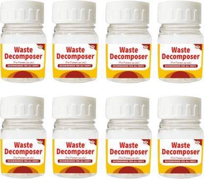 agri Waste Decomposer (Pack of 8) NCOF Certified Waste Decomposer Organic Bottles Manure