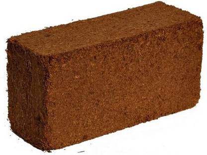 MAQ Cocopeat 1Kg Block ( coirpith or coco fibre) for Terrace Gardening , Balcony Garden, Kitchen Garden Natural & Organic Soil Manure