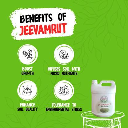 Harsh Organics 5L Jeevamrut Concentrate 100% Natural for Boosting Soil Productivity Manure