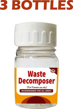 Farmer Friend Waste Decomposer 3 Bottles | WDC Organic Bio Waste for Agriculture, Gardening Potting Mixture