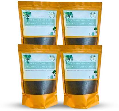 KRISHNASUVARNAM Vermicompost Fertilizer Manure for Plants and Home Pack of 4 Fertilizer