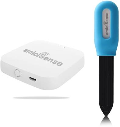 amiciSense 2-in-1 Soil Moisture and Temperature Sensor with WiFi Gateway Soil Test Kit