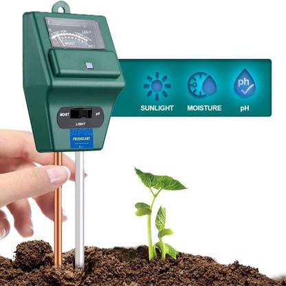 Real Instruments New 3 In 1 Soil Moisture Sensor Soil Ph Meter For Agriculture & Acidity Tester Soil Test Kit