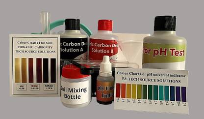 Tech Source Solutions Soil Organic Carbon Detection Kit with pH-Testing Kit for Garden, Agriculture Soil Test Kit