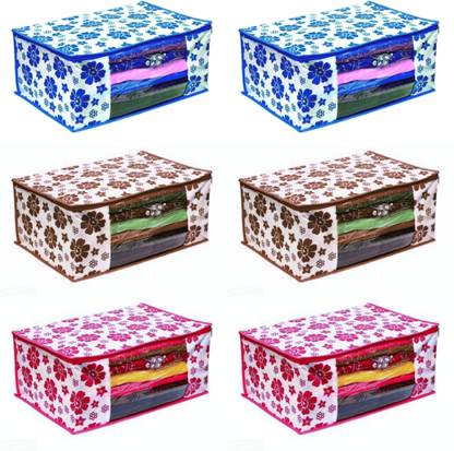 VYORA PREMIUM NON WOVEN SAREE COVER / CLOTH COVER (PACK OF 6) Poly-canvas Laundry Bag