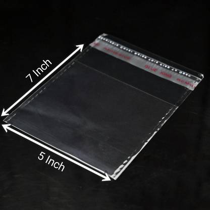 HADII Bopp Self Adhesive Poly Bag Used for Nuts, Small item Packing etc. (Pack of 50) Polyester Laundry Bag
