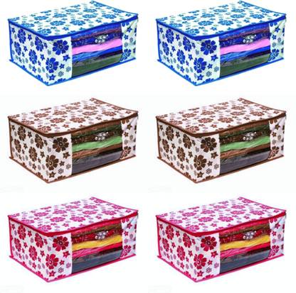 VYORA PREMIUM NON WOVEN SAREE COVER / CLOTH COVER (PACK OF 6) Poly-canvas Laundry Bag
