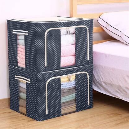 E Solutions WARDROBE ORGANISER/STORAGE BOX-340 (24LITERS) Poly-canvas Laundry Bag