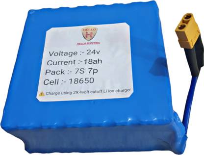 Hello Electric 24volt 18ah lithium ion battery for electric cycle Lithium Solar Battery