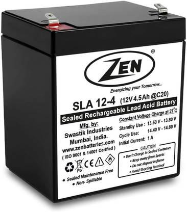 Zen SLA 12-4 (12 Volts 4.5 Ah) SMF UPS Battery AGM Solar Battery