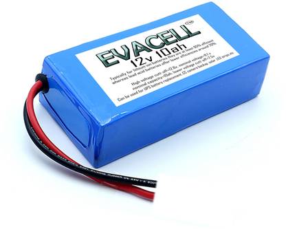 EVACELL 12v 10ah Rechargeable Lithium ion battery with BMS protection 10 Ah Battery for All Vehicles
