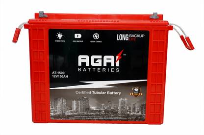 Agai Super Charge Inverter 150Ah Tubular Lithium Solar Battery