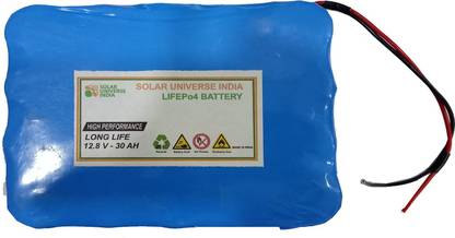 SOLAR UNIVERSE INDIA 12.8V-30ah LifePo4 with BMS Lithium Solar Battery