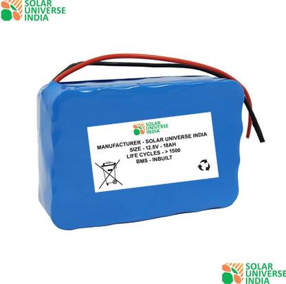 Solar Universe Lithium Ferrous Battery of 12.8V-18ah for 12V Solar, Electric or Lighting Applications AGM Solar Battery