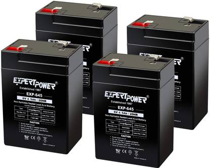 iMeasure ExpertPower 6 Volt 4.5AH Rechargeable Battery (4 Pack) Flooded Solar Battery
