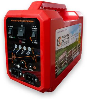 POWER ACTIVE Zatka Machine, Solar Fence Energizer Security Systems for 35 Acer Land, 70 Vigha MPPT Solar Charge Controller