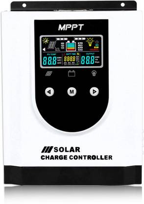 amiciSmart Solar Charge Controller, Intelligent Lithium Battery Regulator for Solar Panel MPPT Solar Charge Controller