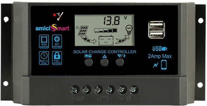 amiciSmart 60A, Intelligent Battery Regulator for Solar Panel LCD PWM Solar Charge Controller