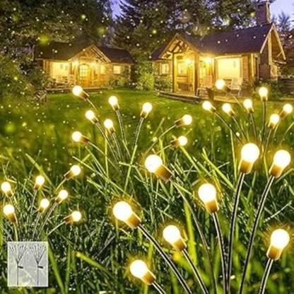 Homehop Solar Lights Outdoor Waterproof 8 LED Garden Firefly Lamp For Home, Pathway, Solar Light Set