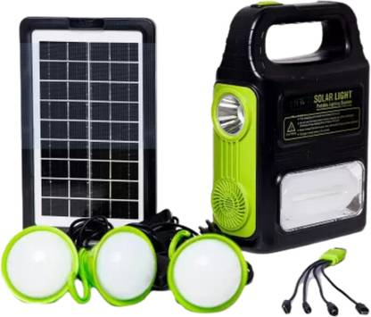 DRUMSTONE Portable Solar Light System with 4500mAh Power Bank Solar Light Set