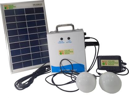 SOLAR UNIVERSE INDIA 2 LED bulbs, Battery & Solar Panel - 27Wh Battery & 5W Solar Panel Solar Light Set
