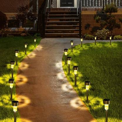 GIGAWATTS Solar Pathway Light Outdoor Landscape Walkway Lanterns Sun Powered Spotlights Solar Light Set