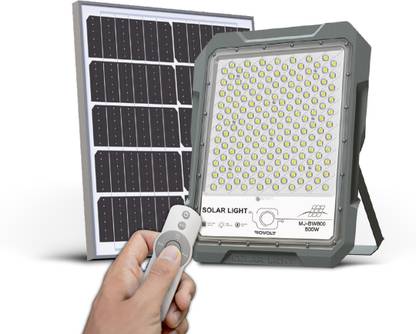 ROVOLT 800W LED Solar Flood Light with Remote Control & Motion Sensor | LiFePO4 Battery Solar Light Set