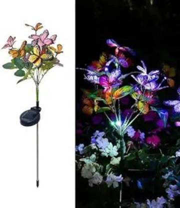 Homehop Solar Automatic Multicolour Butterfly Garden Lamp Flower Lights for Home Outdoor Solar Light Set