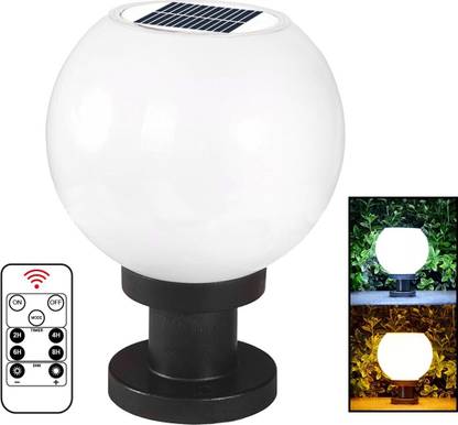 Epyz Solar Pillar Light 2 in 1 Round Shape 20cm with 20 LEDs, 7.2W Solar Panel, 2,000maH Battery, Column Type of Lights, Application for Fence, Garden, Wall, Pillar, Outdoor [ Warm Yellow ,Cold White Light ] Solar Light Set