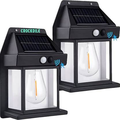 crockdile Eco-Friendly Solar Wall Light: Motion Sensor, Wide Application Solar Light Set