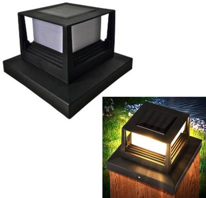 SAHAPECT Post Cap Modern Outdoor Landscape LED Lamp for Flat Surface Solar Light Set