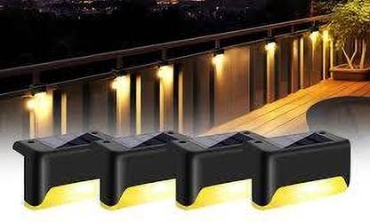 GatiH Solar Step Lights Outdoor Waterproof Led Solar Light Solar Deck Light 4Pcs, Solar Light Set