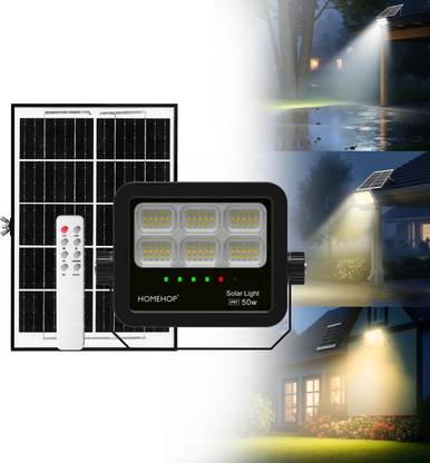 Homehop Solar Lights Outdoor Waterproof 50W Automatic Flood Wall Lamp for Home Garden Flood Light Outdoor Lamp